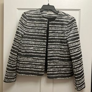 Alice & Olivia metallic tweed jacket size large